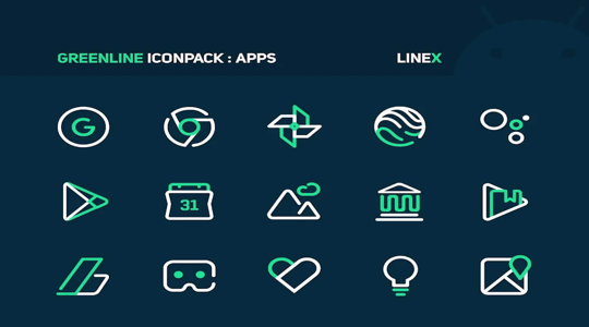 GreenLine Icon Pack: LineX