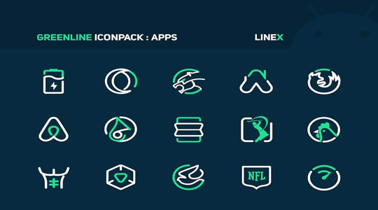 GreenLine Icon Pack: LineX